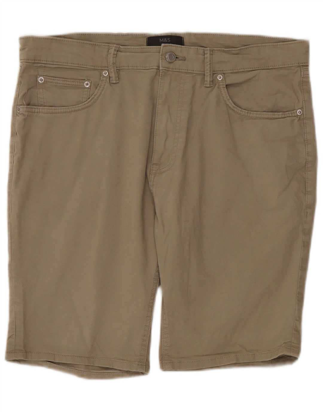 Pantaloni scurți casual pentru bărbați Marks & Spencer W34, bumbac mare kaki