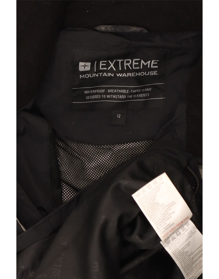 Pelenă de ploaie cu glugă pentru femei Mountain Warehouse UK 12 Nylon mediu negru