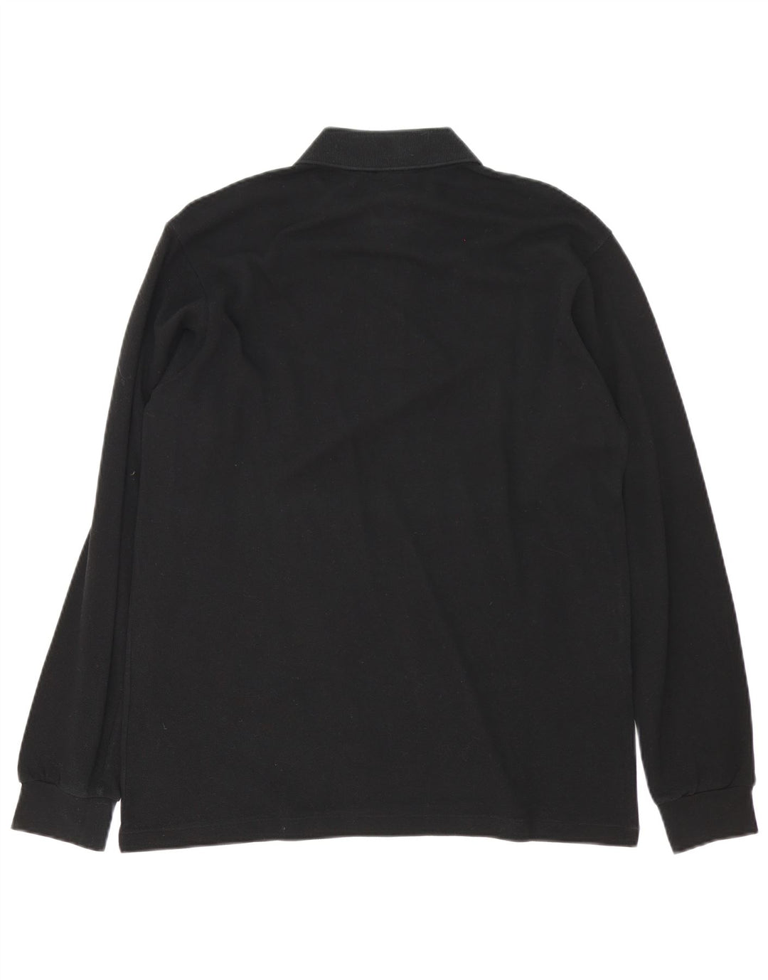Tricou polo pentru bărbați Lacoste cu mânecă lungă, mărime 4, bumbac mediu negru