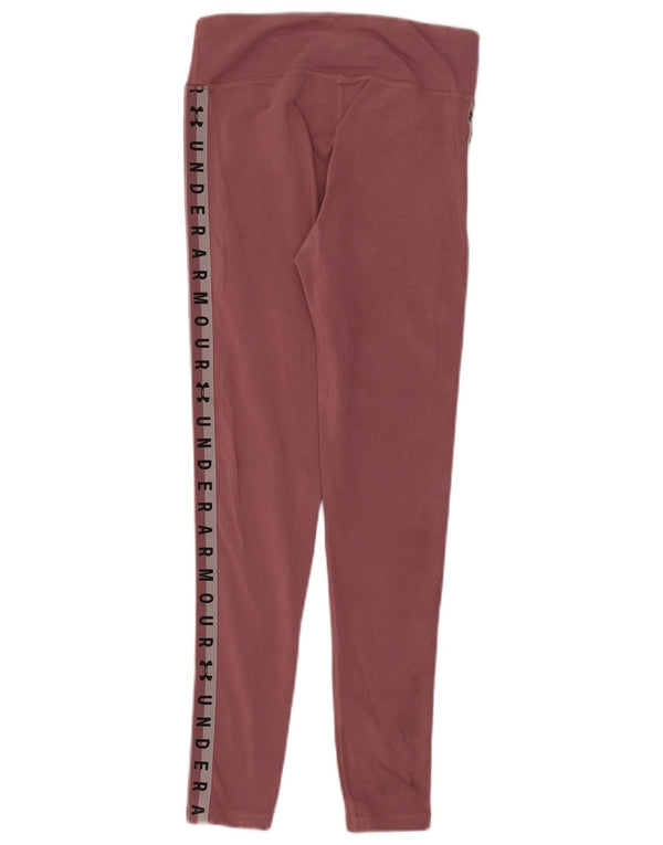 Leggings Under Armour pentru femei Heat Gear UK 10 Small Pink Colorblock