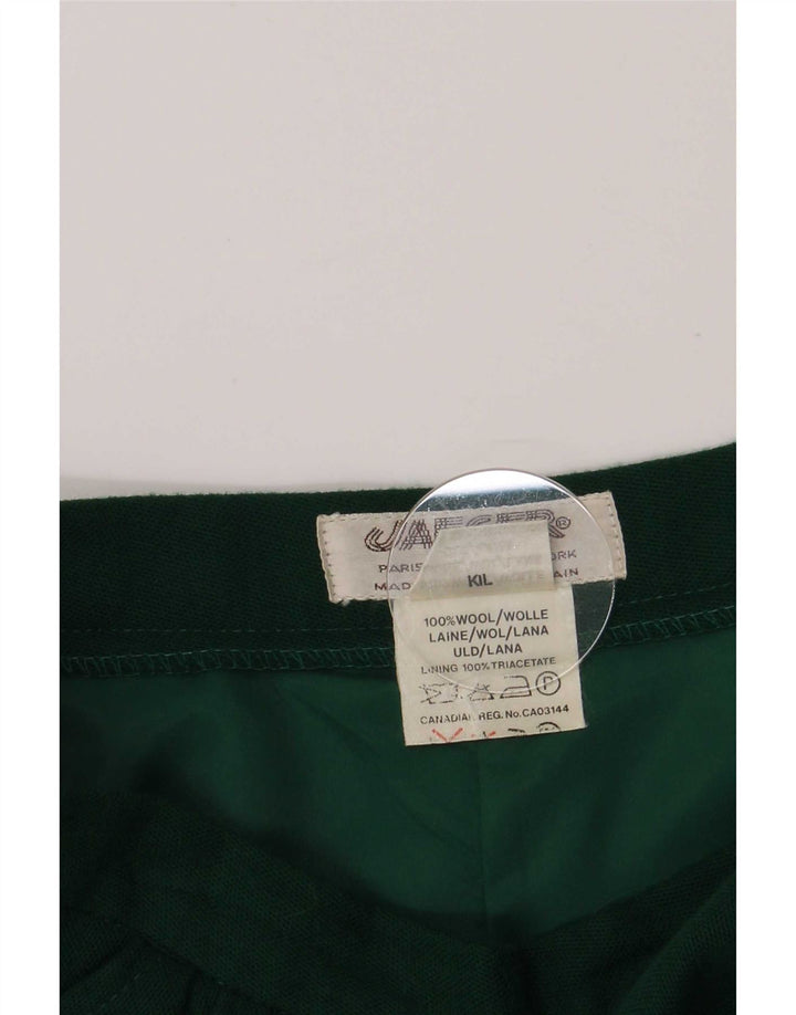 Fustă A-Line Jaeger pentru femei UK 14 Medium W26 Lână verde