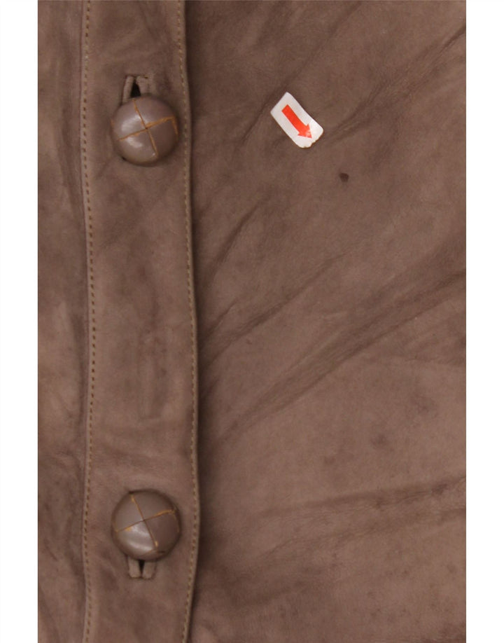 Palton pentru femei VINTAGE din shearling UK 14 mare bej