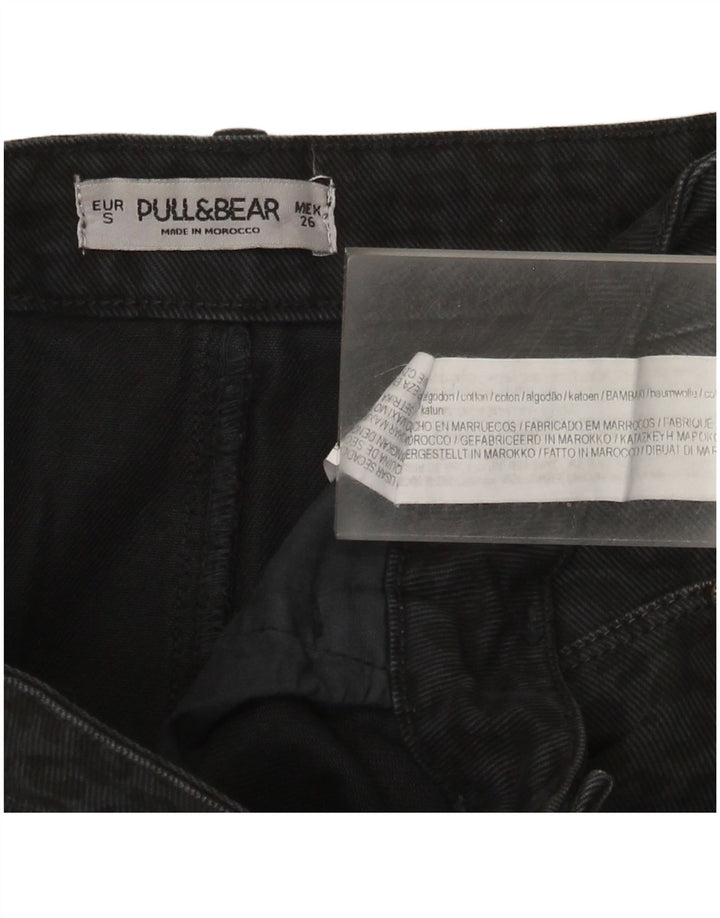 Fusta de blugi pentru femei Pull & Bear Small W26 Bumbac cu imprimeu animal negru