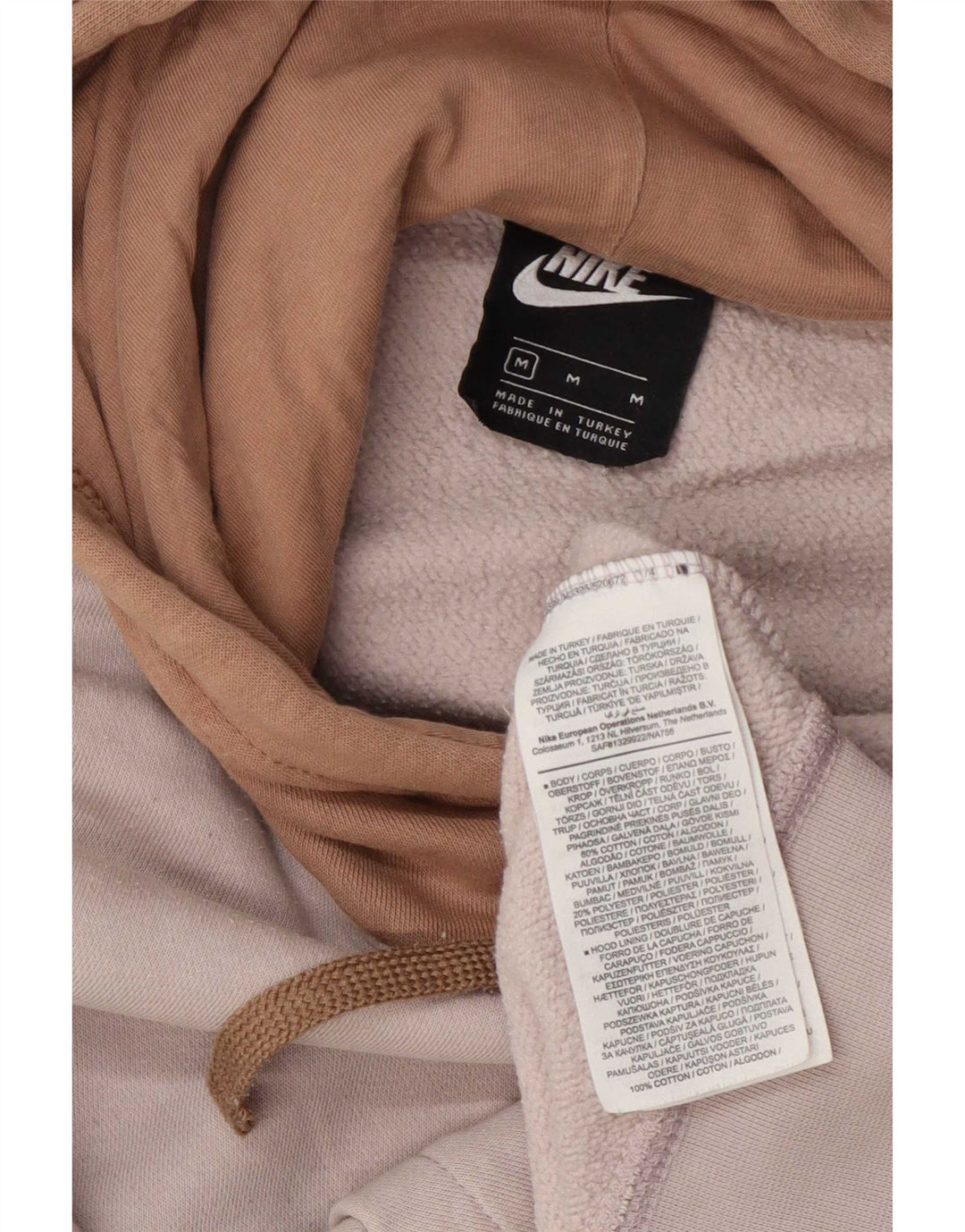 Pulover supradimensionat cu glugă Nike pentru femei UK 14 Medium Multicolor Colorblock