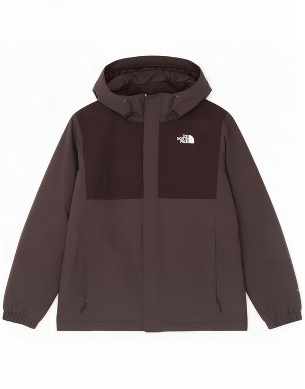 Jachetă de ploaie cu glugă pentru bărbați The North Face UK 40, mare, gri, nailon color bloc