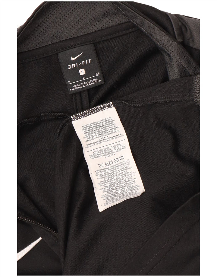 Jachetă de top pentru trening Nike Dri Fit pentru bărbați, poliester negru mic