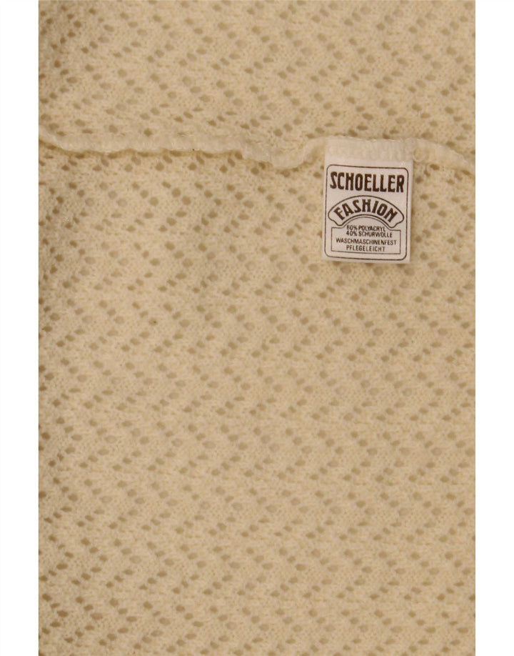 Pulover cardigan deschis pentru femei Schoeller UK 12 Medium Bej Poliacrilic