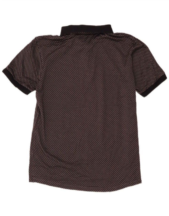 Cămașă polo Hugo Boss pentru bărbați, bumbac chevron, gri mediu
