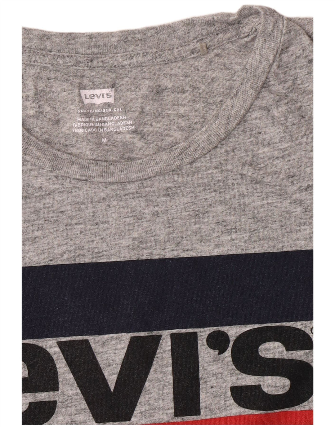 Tricou cu grafic pentru femei Levi's Top UK 14 Medium Grey Flecked