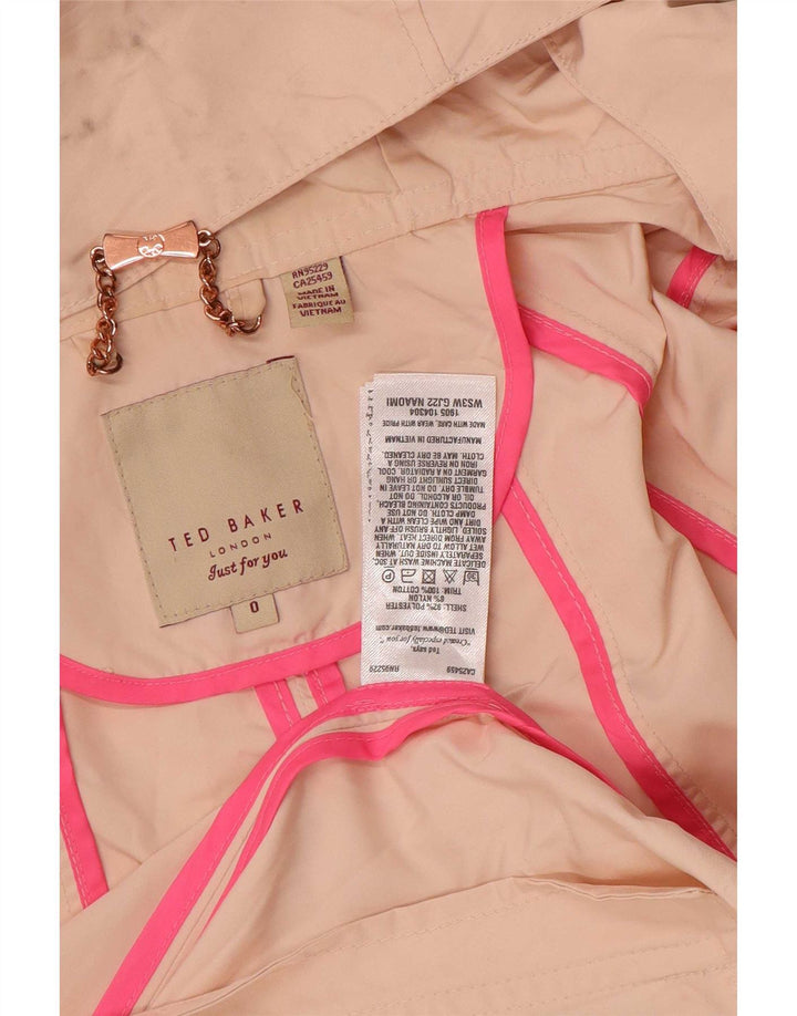 Jachetă parka supradimensionată cu glugă pentru femei Ted Baker Mărimea 0 2XS poliester roz