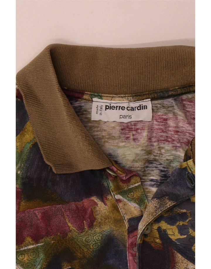 Cămașă polo cu grafică pentru bărbați Pierre Cardin, bumbac geometric multicolor mediu