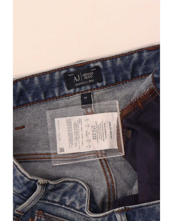 Blugi slim pentru bărbați Armani W34 L34 Bumbac albastru