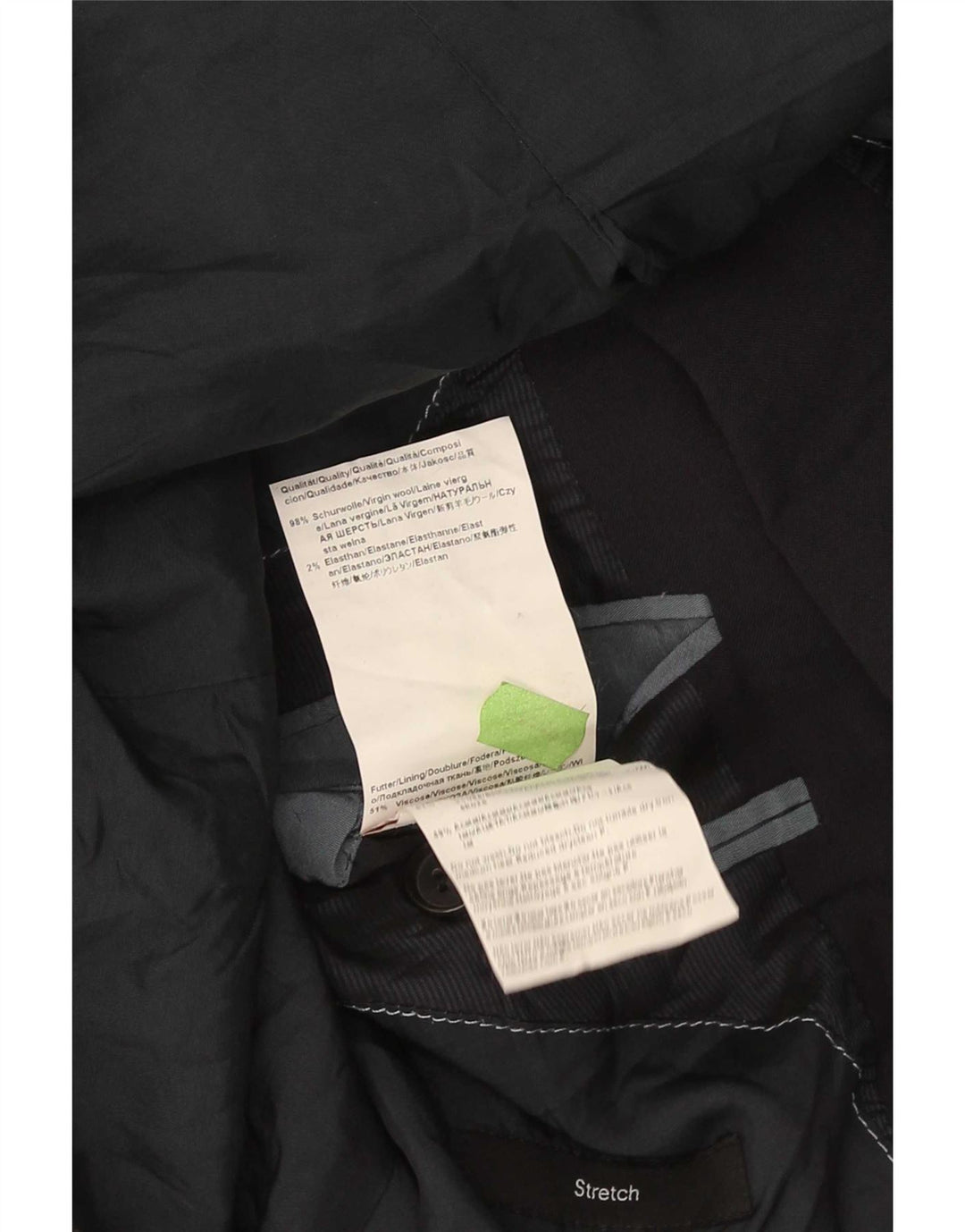 Blazer pentru bărbați Hugo Boss cu 2 nasturi EU 54 2XL Lână virgină bleumarin