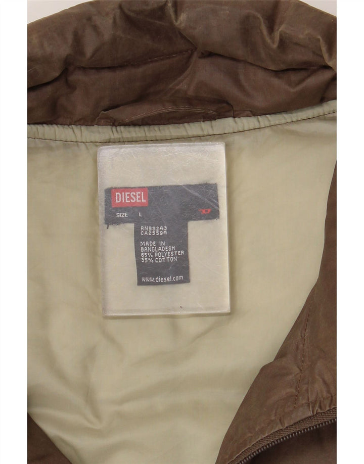 Gilet căptușit pentru bărbați Diesel UK 40 Poliester maro mare