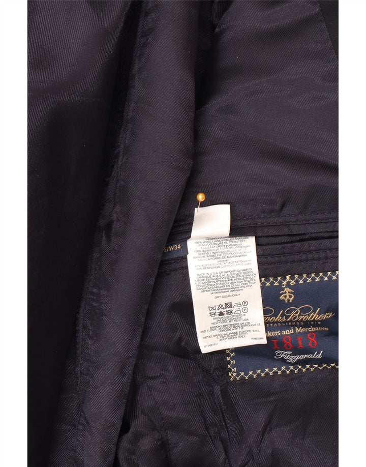 Jachetă pentru bărbați Brooks Brothers, cu 2 nasturi, UK 40 Lână mare, albastru bleumarin