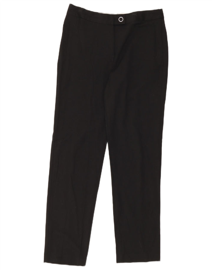 Pantaloni de costum drepți pentru femei Marks & Spencer UK 12 Medium L32 L32 Negru