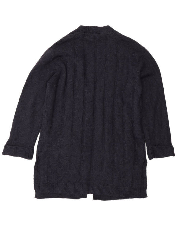 Marks & Spencer Womens Longline Cardigan Sweater UK 14 Medium Navy Blue
