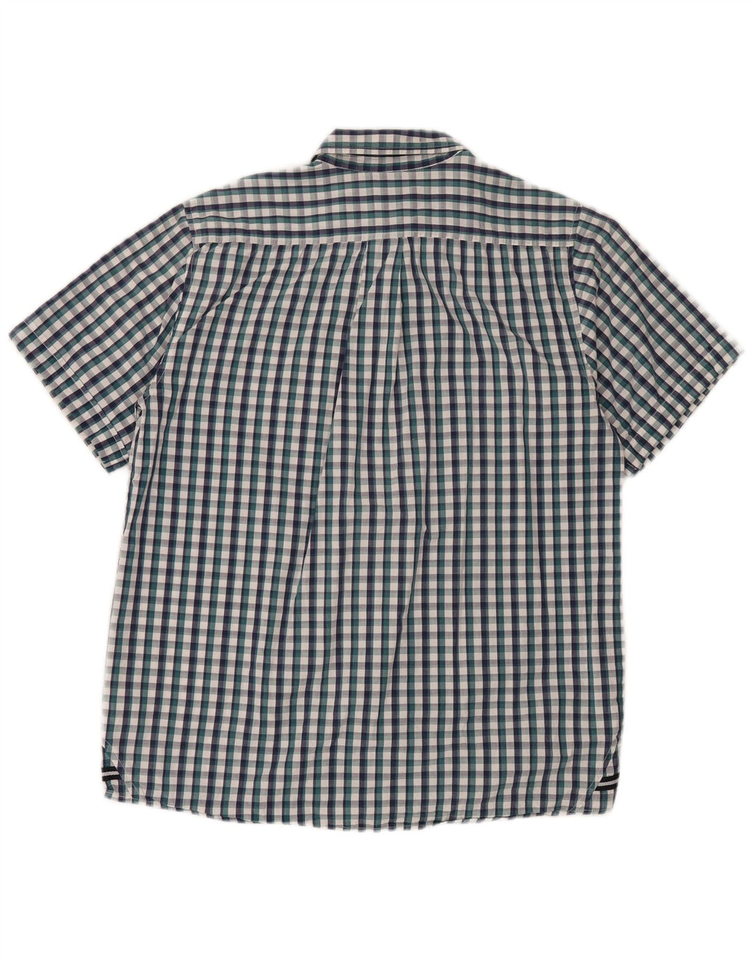 Cămașă cu mânecă scurtă pentru bărbați Sergio Tacchini, mare, albastru, din bumbac