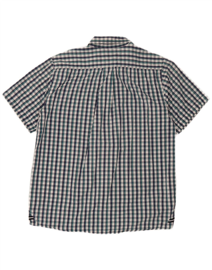 Cămașă cu mânecă scurtă pentru bărbați Sergio Tacchini, mare, albastru, din bumbac