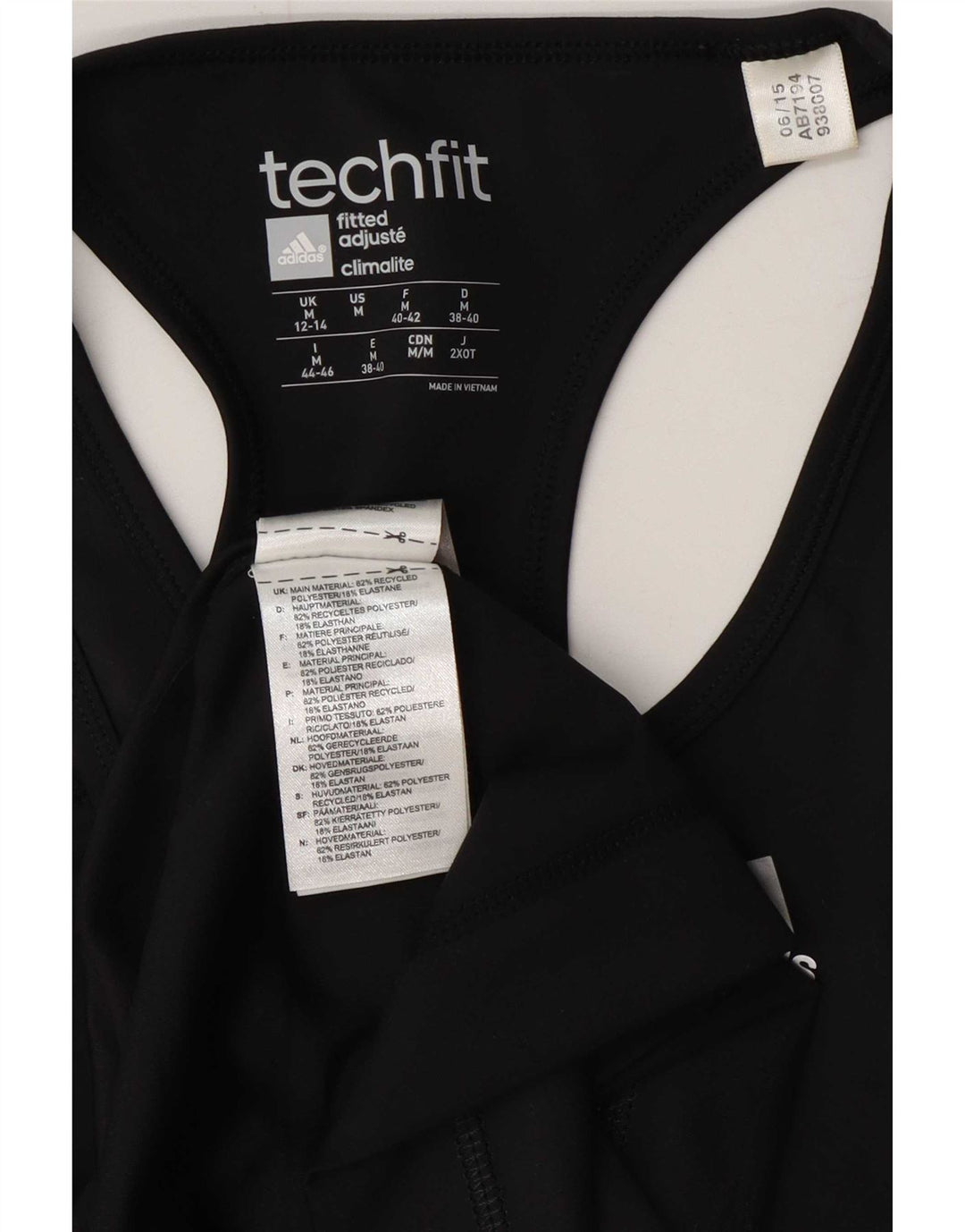Vest Top Climalite pentru femei Adidas UK 12/14 Poliester mediu negru