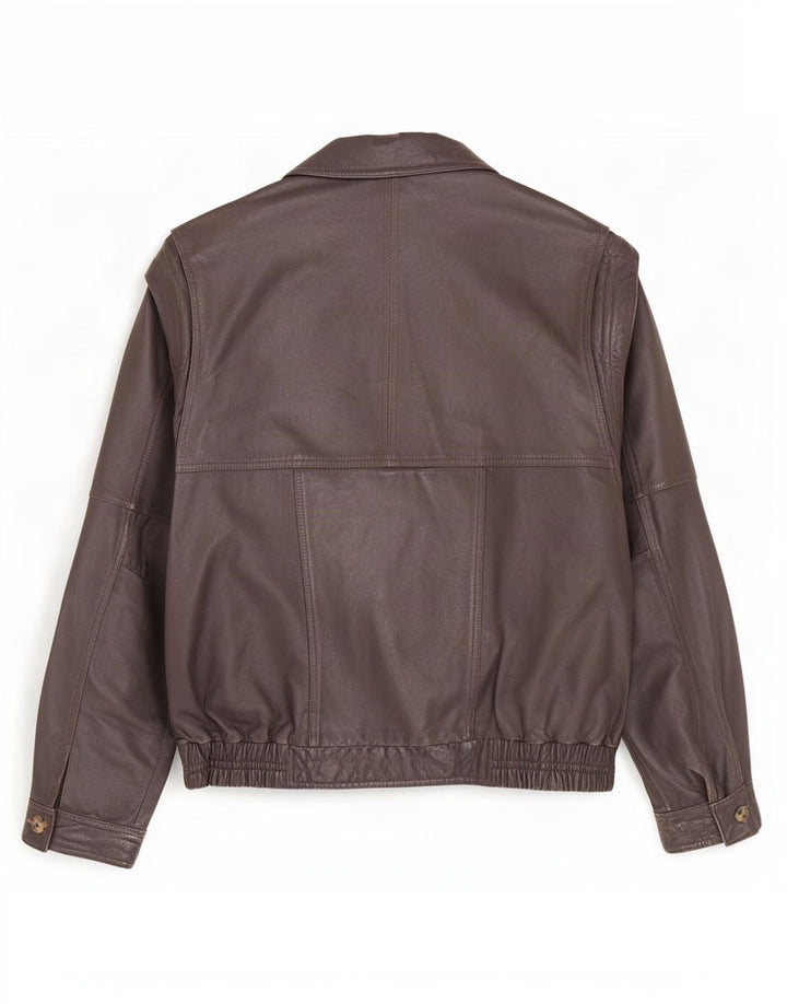Jachetă de piele vintage pentru bărbați UK 42 XL maro
