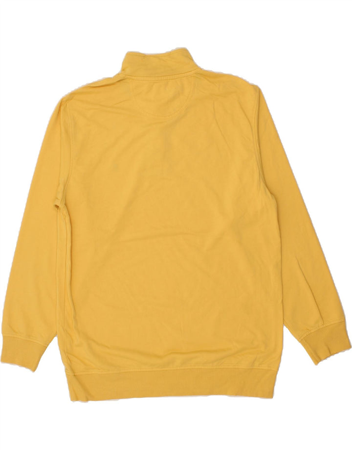 IZOD Mens Salt Water Button Neck Sweatshirt Jumper Medium Yellow Cotton Vintage Izod and Second-Hand Izod from Messina Hembry 
