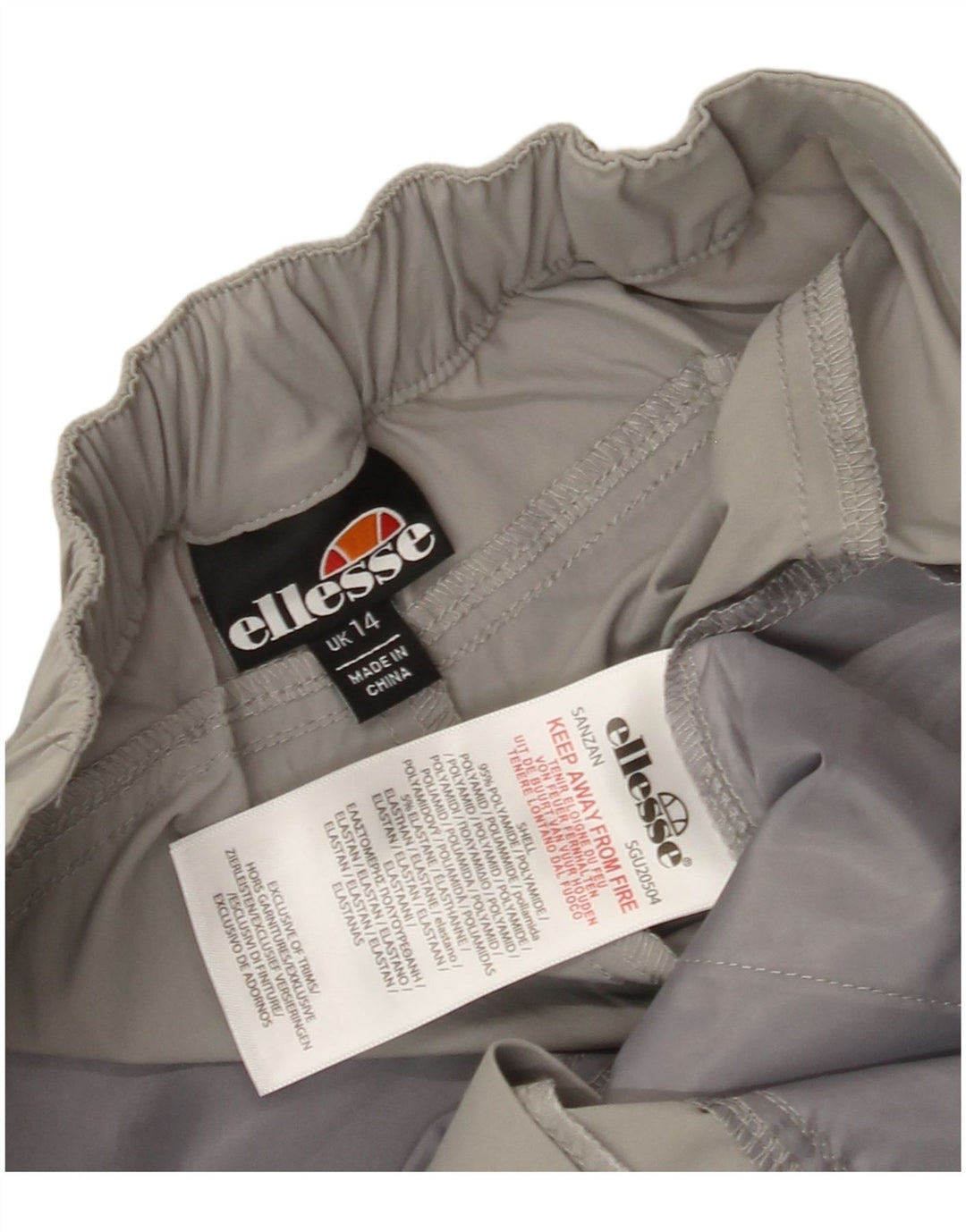 ELLESSE Pantaloni cargo cu talie înaltă pentru femei UK 14 Medium W30 L31 Gri