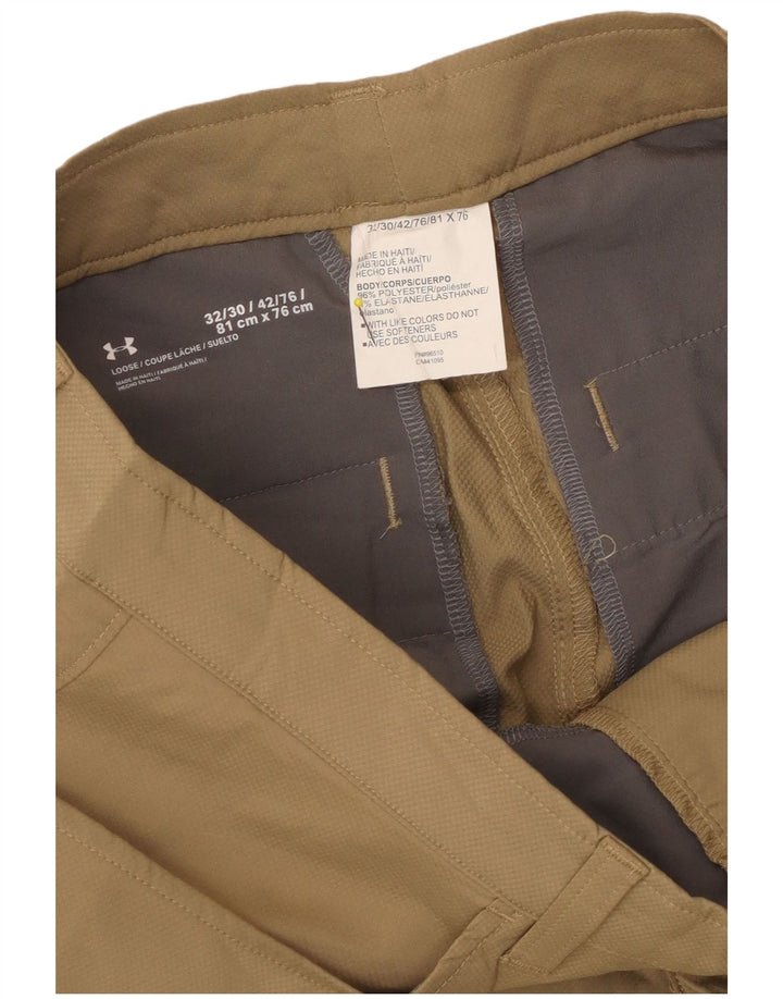 Pantaloni casual drepti pentru bărbați Under Armour W32 L30 poliester bej
