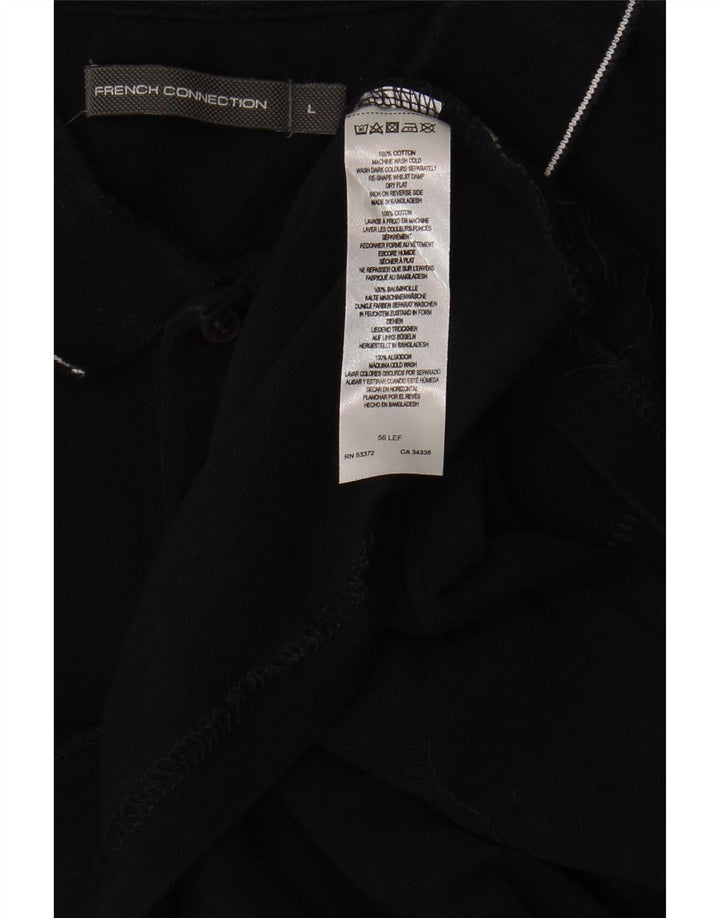 FRENCH CONNECTION Mens Polo Shirt Large Black Cotton Vintage French Connection and Second-Hand French Connection from Messina Hembry 