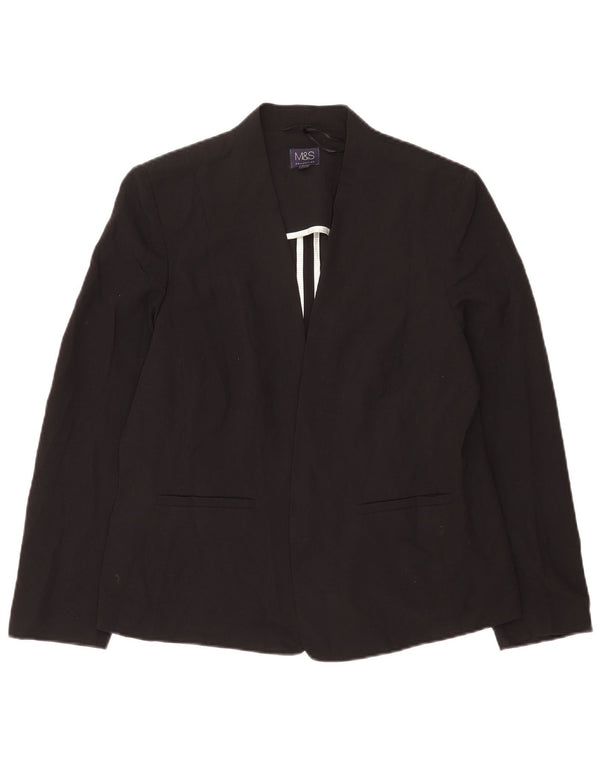 Jachetă pentru femei Marks & Spencer Open Blazer UK 16, mare, negru, poliester