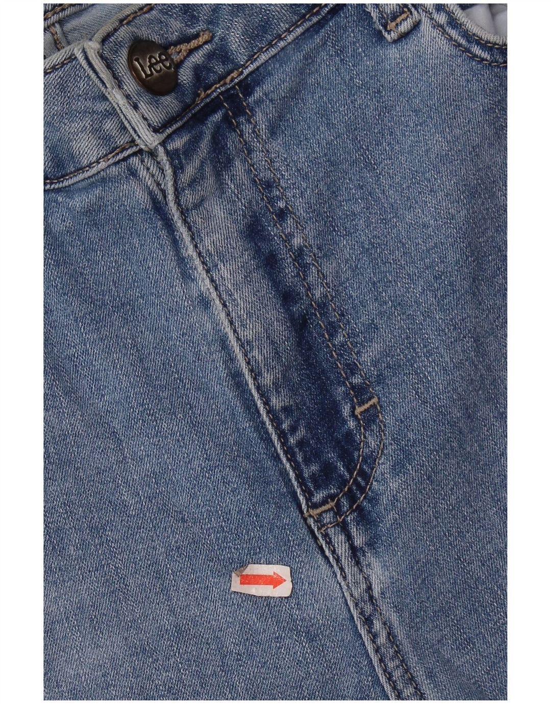 Blugi Capri pentru femei cu talie înaltă Lee US 14 Large W32 L20 Blue Bumbac