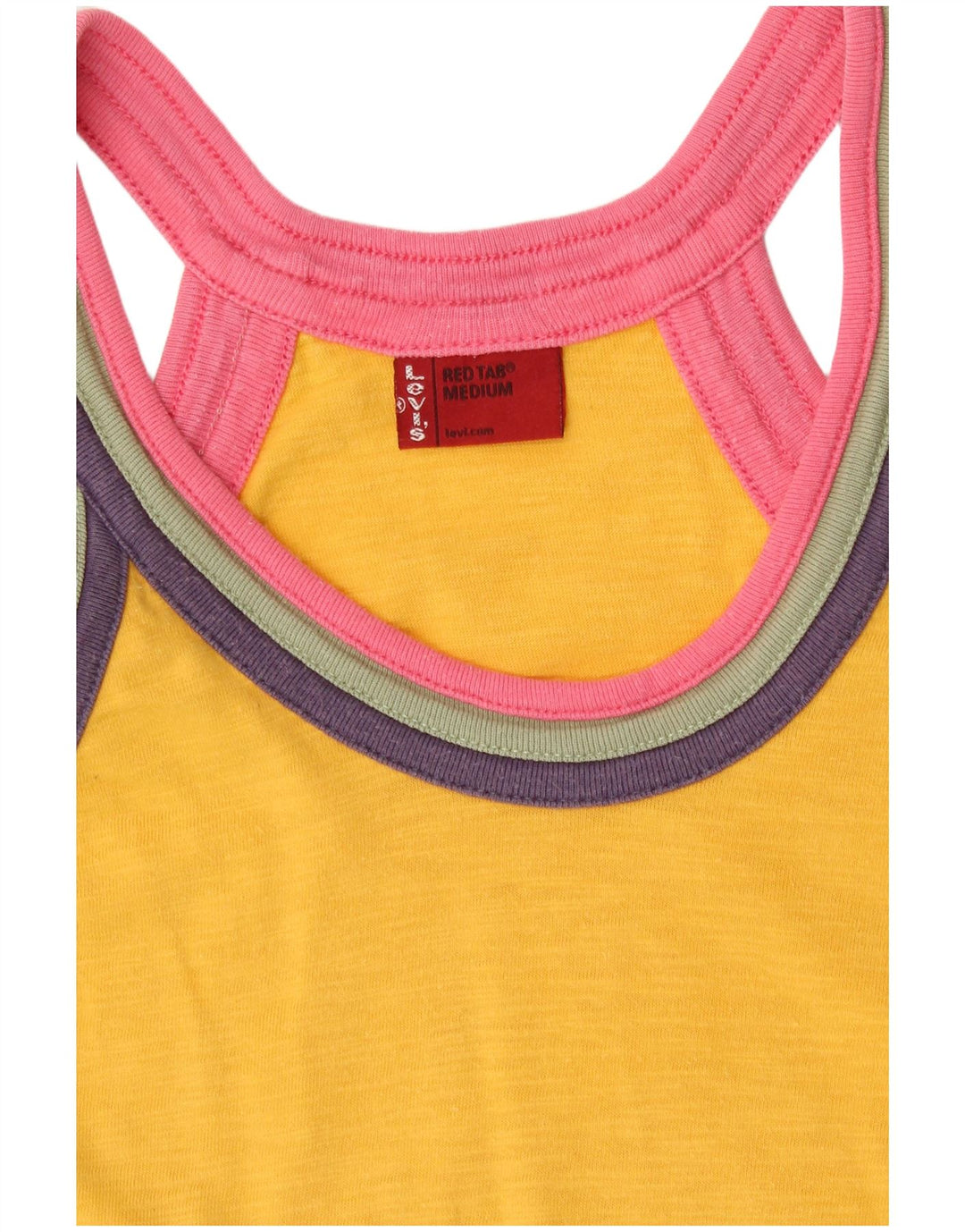 Top cu vestă grafică Levi's pentru femei UK 14 Medium Yellow