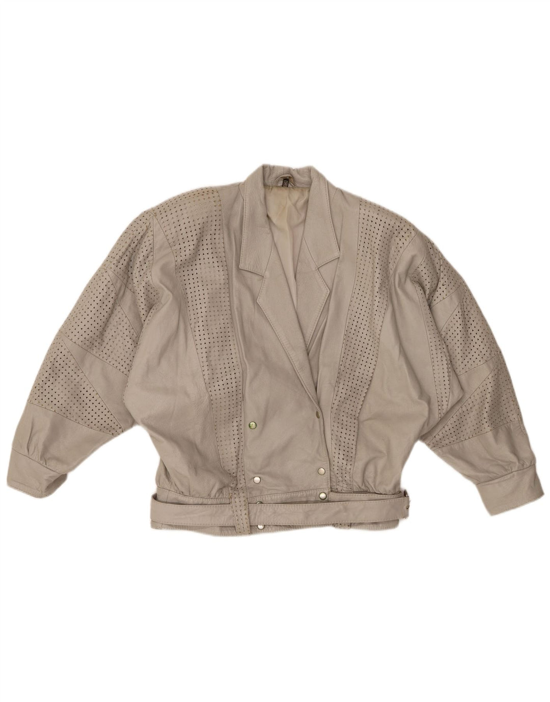 Jachetă supradimensionată pentru femei GABRIELLA BENELLI EU 36 Mic din piele gri