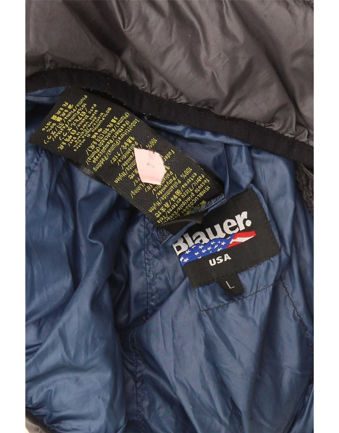 Jachetă căptușită cu glugă Blauer pentru bărbați UK 40 mare, gri, poliamidă