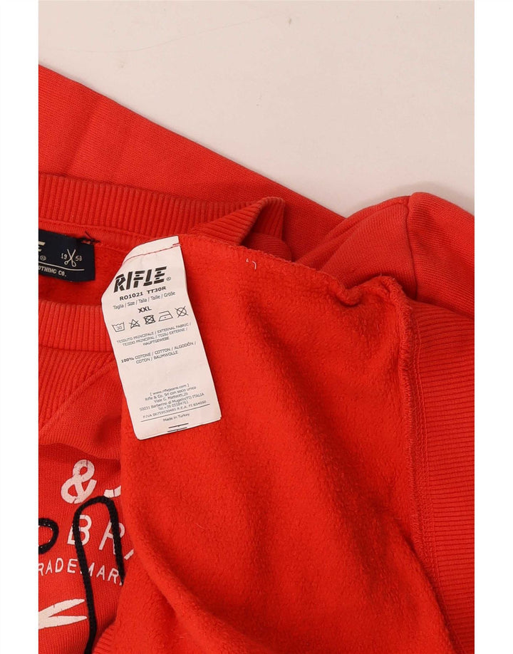 Pulover cu grafică pentru bărbați Rifle, 2XL, bumbac roșu