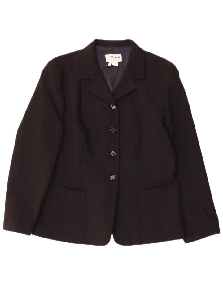 Blazer pentru femei Zara cu 4 nasturi EU 44 XL Poliester negru