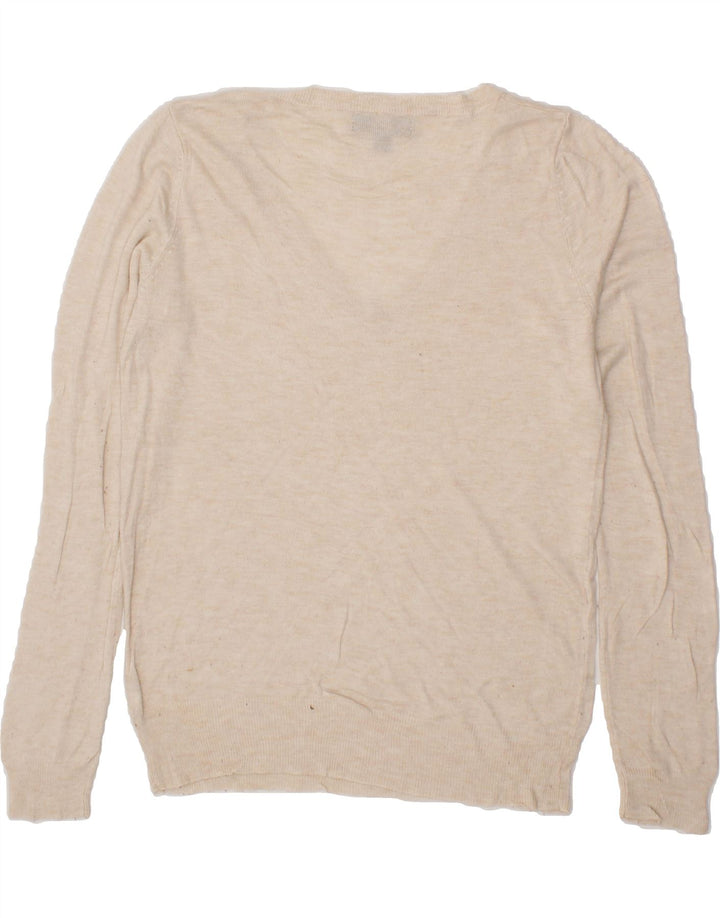 MOSSIMO Womens V-Neck Jumper Sweater UK 16 Large Off White Vintage Mossimo and Second-Hand Mossimo from Messina Hembry 