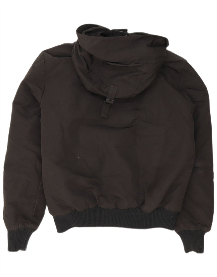 Jachetă bomber cu glugă pentru bărbați SUPERDRY UK 38, nailon mediu negru