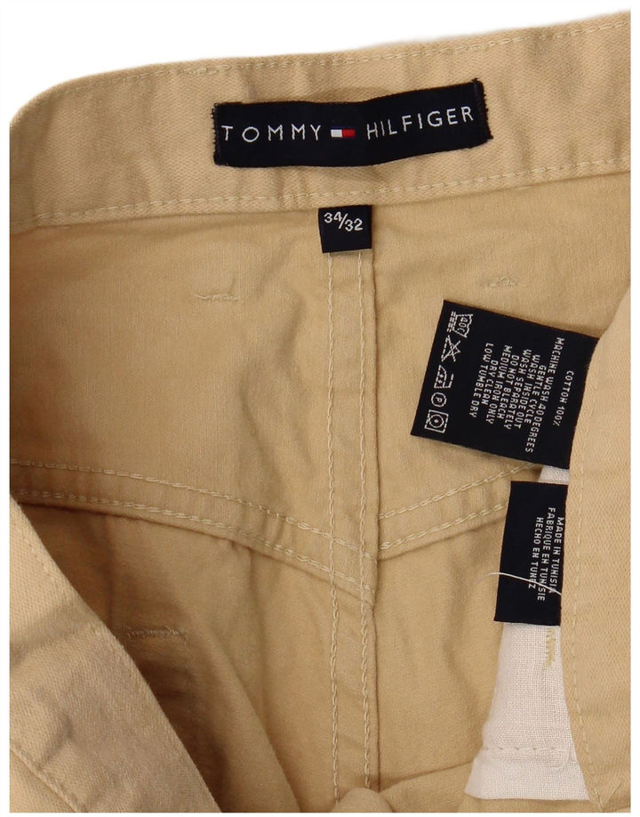 TOMMY HILFIGER Pantaloni casual drepti pentru bărbați L34 L32 bumbac bej