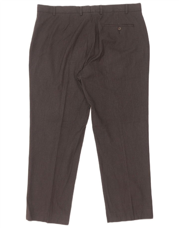 Pantaloni de costum pentru bărbați Marks & Spencer, cu ajustare normală, L38 L29, poliester gri