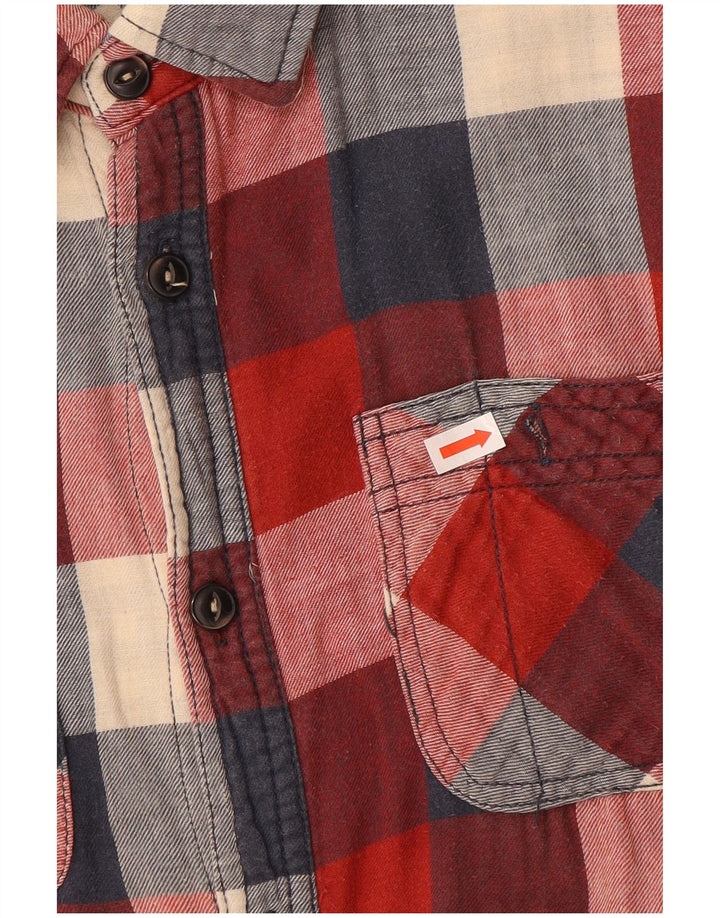 Cămașă de flanel pentru bărbați SCOTCH & SODA, bumbac cu carouri roșii medii