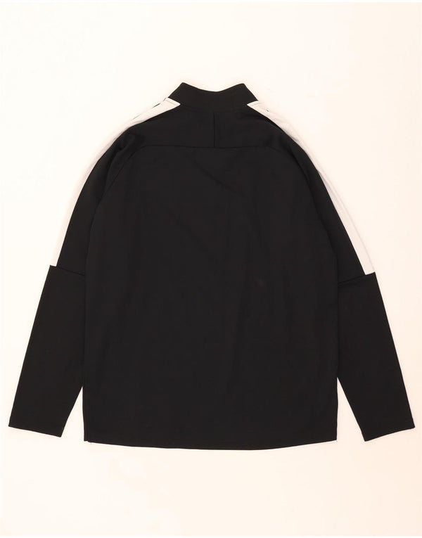 Top de trening Nike pentru bărbați Dri Fit, cu fermoar și gât, XL, negru, color block