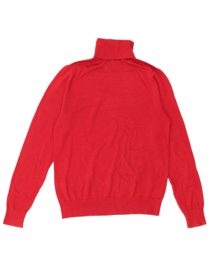 Pulover pentru damă Massimo Dutti cu gât rulat din lână roșie mică UK 10