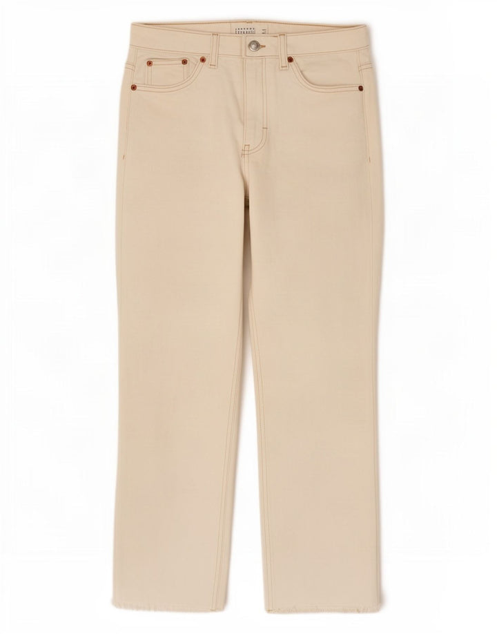 Blugi drepti pentru femei Topshop L30 L26 Bumbac alb