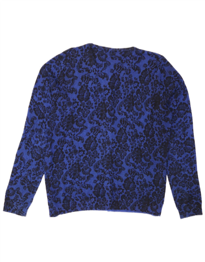 Pulover cardigan pentru femei Marks & Spencer UK 12 Medium Blue Floral