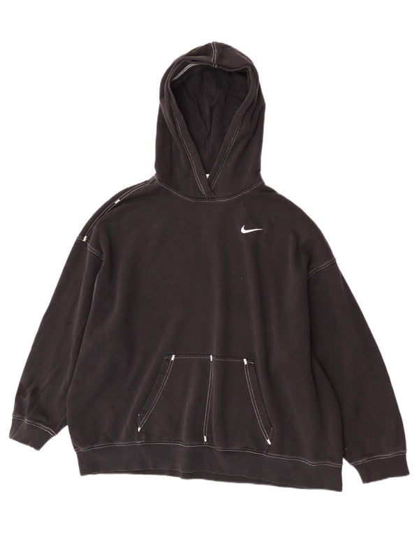 Pulover supradimensionat pentru femei Nike UK 10 Bumbac negru mic