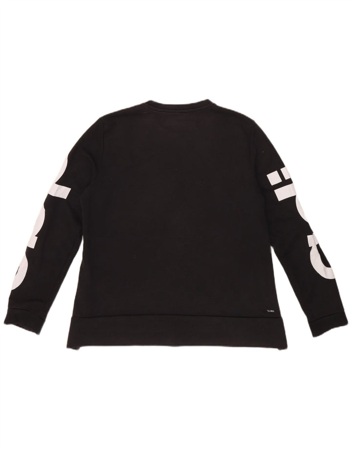 Pulover adidas Climalite Graphic pentru femei IT 44 bumbac mediu negru
