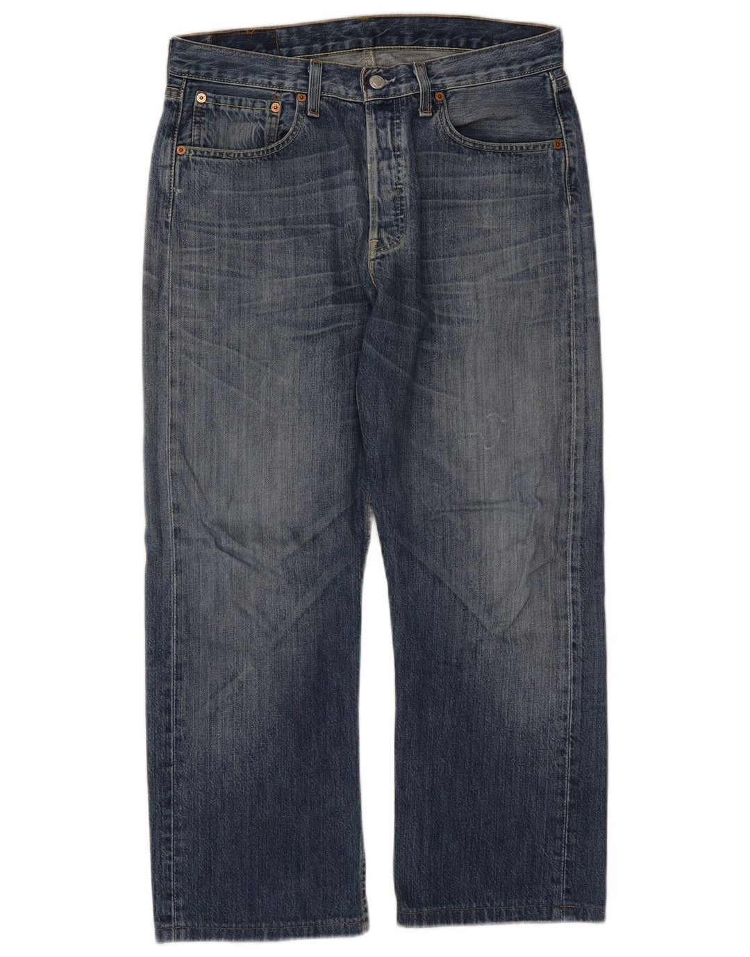 Blugi drepti pentru bărbați LEVI'S 501 W32 L26 Bumbac albastru