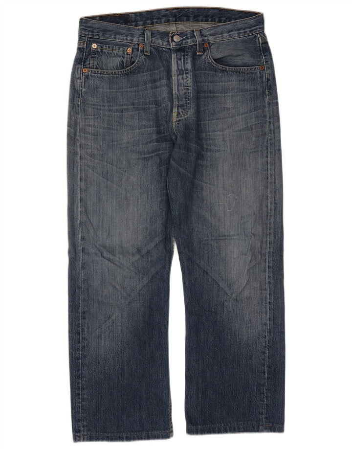Blugi drepti pentru bărbați LEVI'S 501 W32 L26 Bumbac albastru