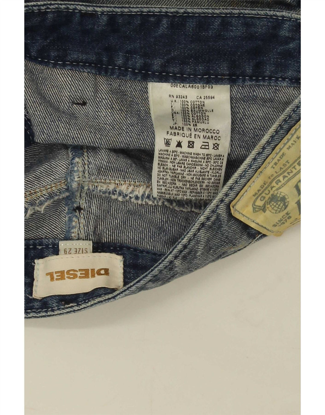 Pantaloni scurți din denim pentru femei Diesel W29, bumbac albastru mediu